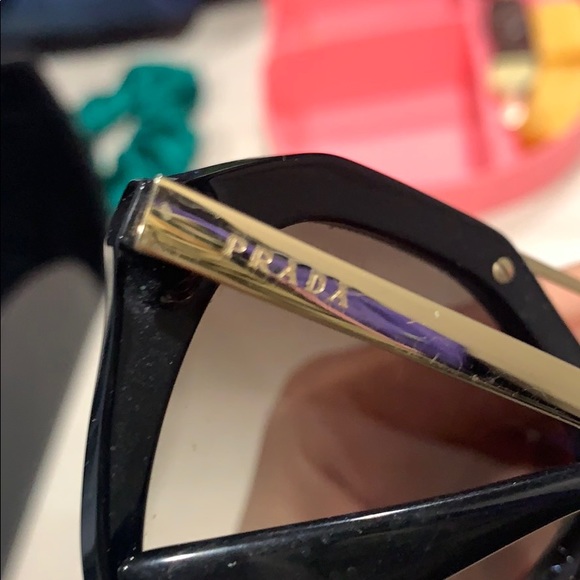 Prada black aviator sunglasses main image 4